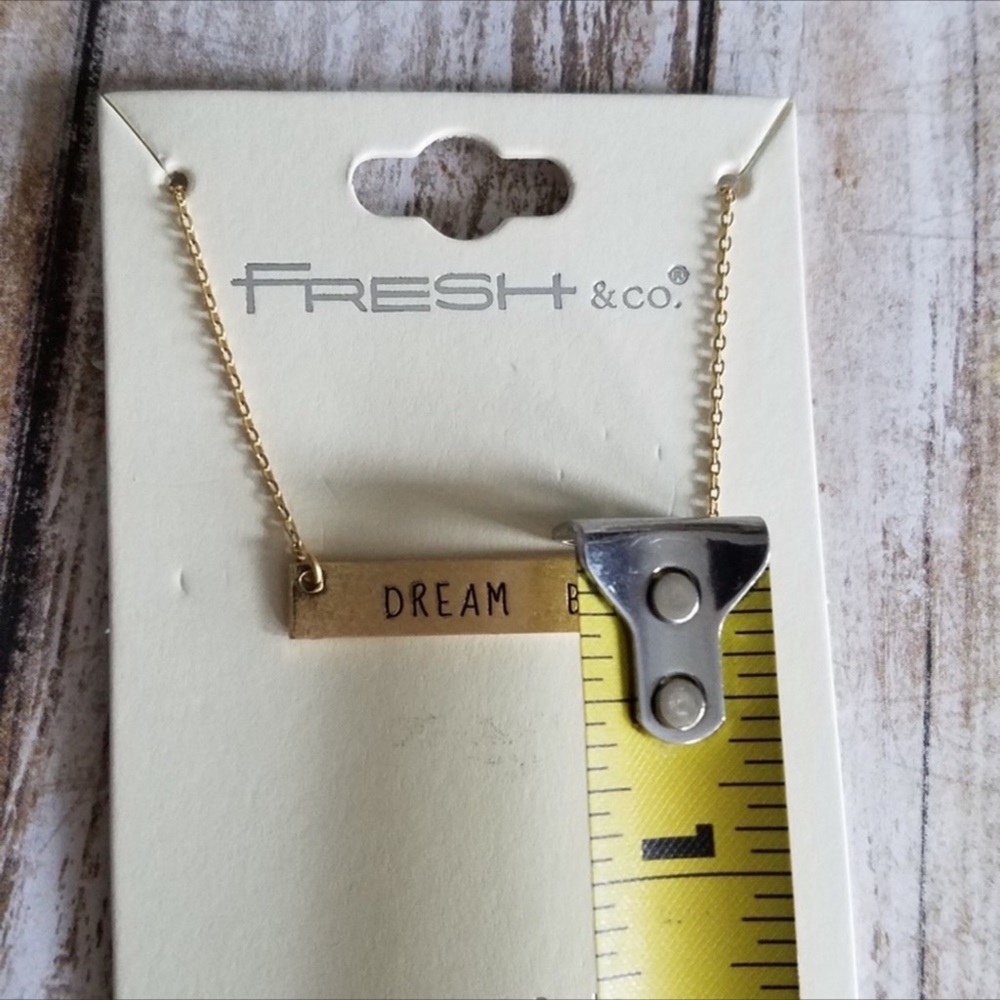 🌟3/$30🌟Dream Big gold tone stamped necklace - Picture 3 of 6